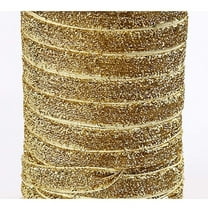 Eoozwa 50 Yards Glitter Metallic Sparkle Ribbon, 3/8" (10mm) - Christmas Ribbon Sewing Craft Trim for Gift Wrapping, DIY Crafts, Party Decoration