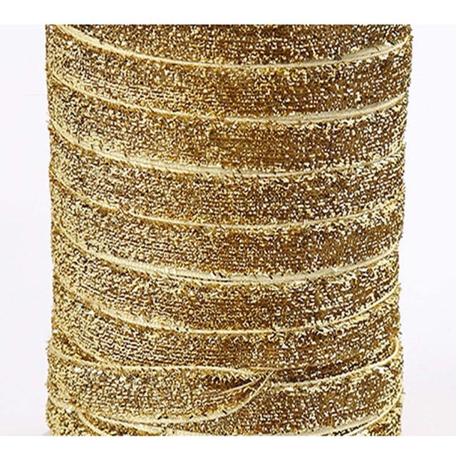Christmas Yard Decorations, 1cm Colorful Ribbon Bow 50 Yards DIY Wired for Gift Clothing Packaging Wreath Tree Hat Staircase Garland Decor and Craft Accessories