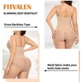 thumbnail image 3 of COMFREE Women Tummy Control Bodysuit Slimming Shapewear Smooth Body Shaper V Neck Underwire Bra Jumpsuit Tummy Control Tops, 3 of 7