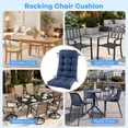thumbnail image 4 of DONAMA Outdoor Rocking Chair Seat and Back Cushion - Waterproof - Navy Blue, 4 of 8