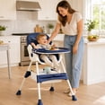 thumbnail image 5 of XunKA 4-in-1 Baby High Chair, Convertible Feeding Chair for Infant with Double-Layer Dinner Plate and Toy Rack for 6 Months to 3 Years, Blue, 5 of 19