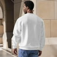 thumbnail image 4 of Zimjoy Men's Sweatshirts Casual Long Sleeve Mens Crewneck Sweatshirts Fashion Solid Plain Pullover Cotton Blend Warm Fall Winter Clothes, White L, 4 of 4