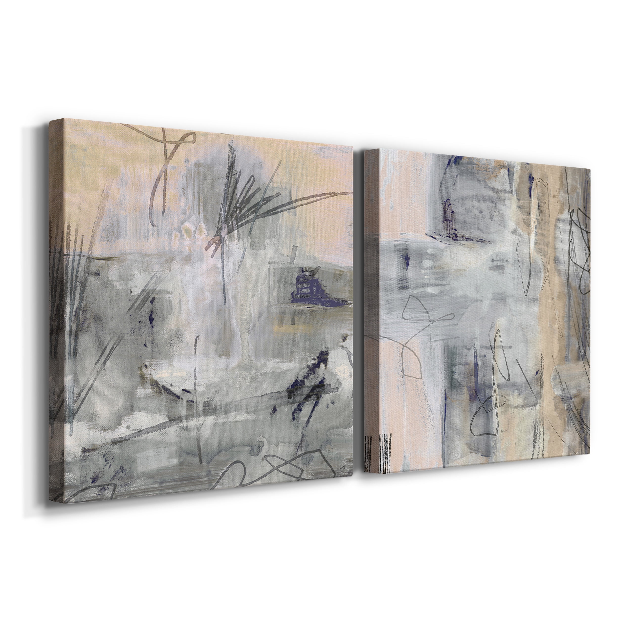 Southeast I - Premium Gallery Wrapped Canvas - Ready to Hang Set of 2 - 40 x 40 Each