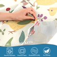 thumbnail image 3 of Yayeee Kitchen Curtains Tier Pair Light Filtering 27"x24" Rod Pocket Short Cafe Window Panel, Birds Tea Time, 3 of 7