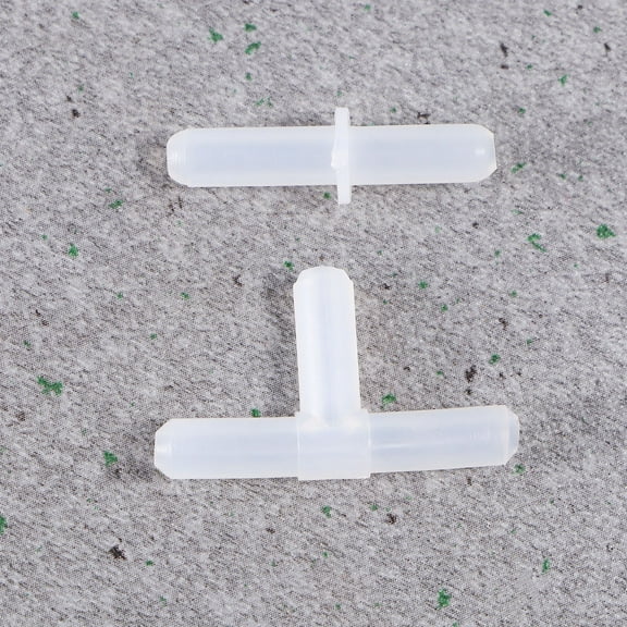 PBPBOX 40Pcs Plastic Tubing Connectors 1.2in 0.72in W x 0.25in T for Air Pump Line Tubing Joint White