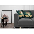 thumbnail image 3 of Ambesonne Sugar Skull Throw Pillow Cover 2 Pack, Day of Dead Grunge, 18", Dark Teal, 3 of 7