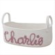 thumbnail image 1 of Cesta de Almacenamiento de Cuerda con Asas para Artículos del Hogar, Ropa de Escritorio y Juguetes Rosa, 1 of 5