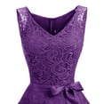 thumbnail image 5 of Market In The Box Women Floral Lace V Neck Sleeveless Bridemaid Party Dress, 5 of 7