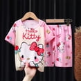 thumbnail image 3 of Sanrio-Pijama Kawaii de Anime para niños, ropa de casa de dibujos animados, Mymelody, Kuromi, Cinnamoroll, sección delgada, de manga corta, 3 of 5
