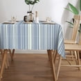 thumbnail image 3 of YFYANG Rectangular Polyester Table Cloth Blue Line Texture Table Cover for Indoor Outdoor Kitchen Restaurant Table Decoration Tablecloths，54" X 72", 3 of 9