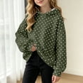 thumbnail image 6 of MKOSPLRT Girls Hoodie Polka Dot Print Graphic Sweatshirts Kids Fall Thin Fleece Line Pullover Funny Long Sleeve Sweat Shirts 3-16 Years, 6 of 8