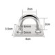 thumbnail image 3 of 4pcs M6 304 Stainless Steel Oblong Pad Eye Plate,marine Hardware Staple Hook Loop Banmo, 3 of 5