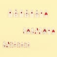thumbnail image 5 of Medium Almond Nails Press on Medieval White Red Fake Nails Acrylic False Nails with Heart Vintage Designs 24PCS for Women Girls, 5 of 6