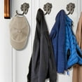 thumbnail image 3 of Heavy Duty Black Metal Wall Mounted Coat Hooks for Hanging Robes Towels Keys Hats Cups Bags and Scarfs, 3 of 3