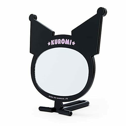 Kuromi Face Type Hand Mirror / Folding Mirror Official Kawaii Japan New