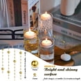 thumbnail image 4 of Juego de 3 jarrones cilíndricos de vidrio para centros de mesa con relleno de 20000 floreros, 6 velas flotantes blancas y 2 cadenas de perlas para bodas, fiestas, decoración de mesa, 4 of 7