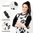 thumbnail image 2 of Black Dog Paws 5 Pcs Kitchen Set Heat Resistant Oven Mitts and Non-Slip Pot Holders with Adjustable Cooking Apron, 2 of 6