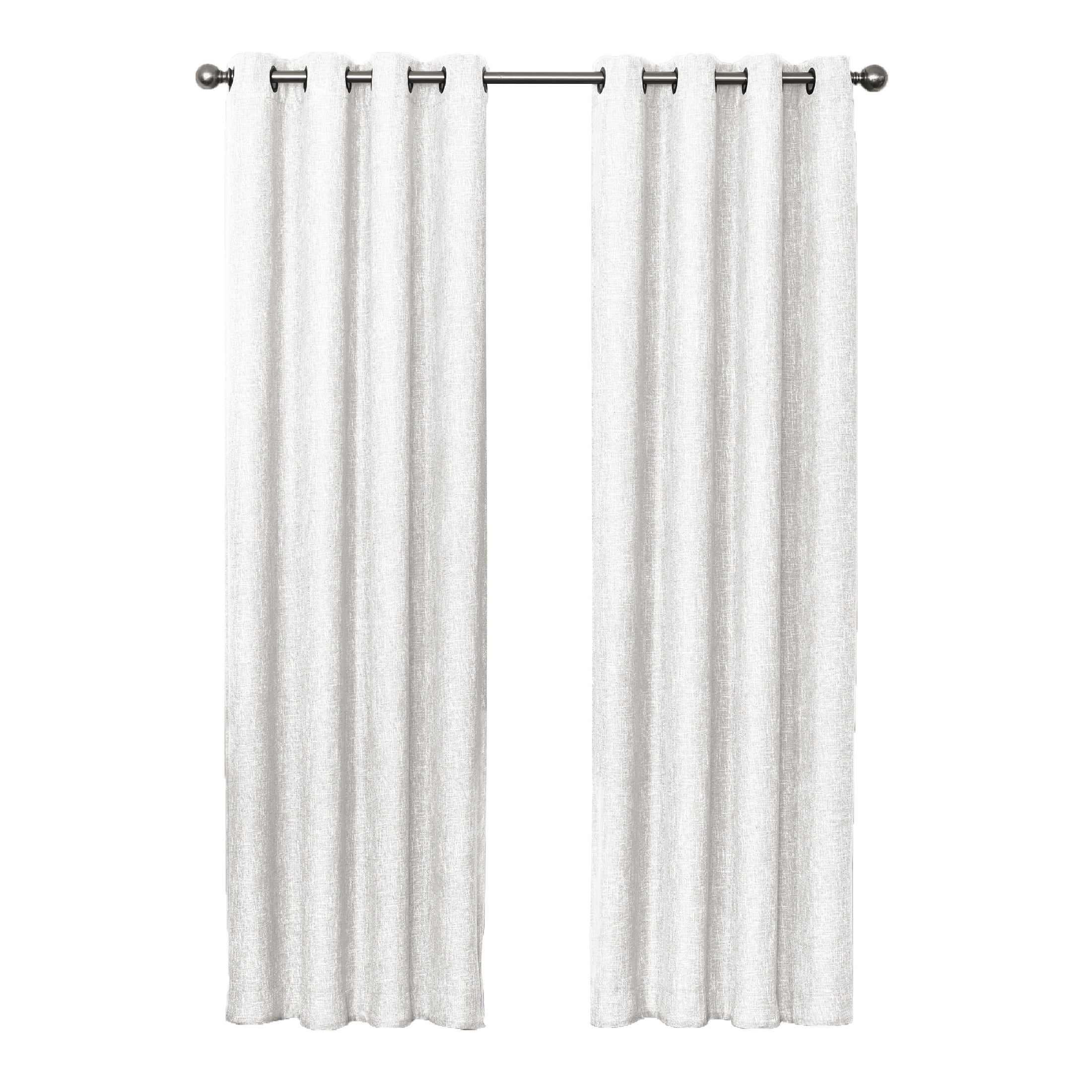 Quinn Blackout Single Curtain Lined Grommet Panel, 50" x 63", White