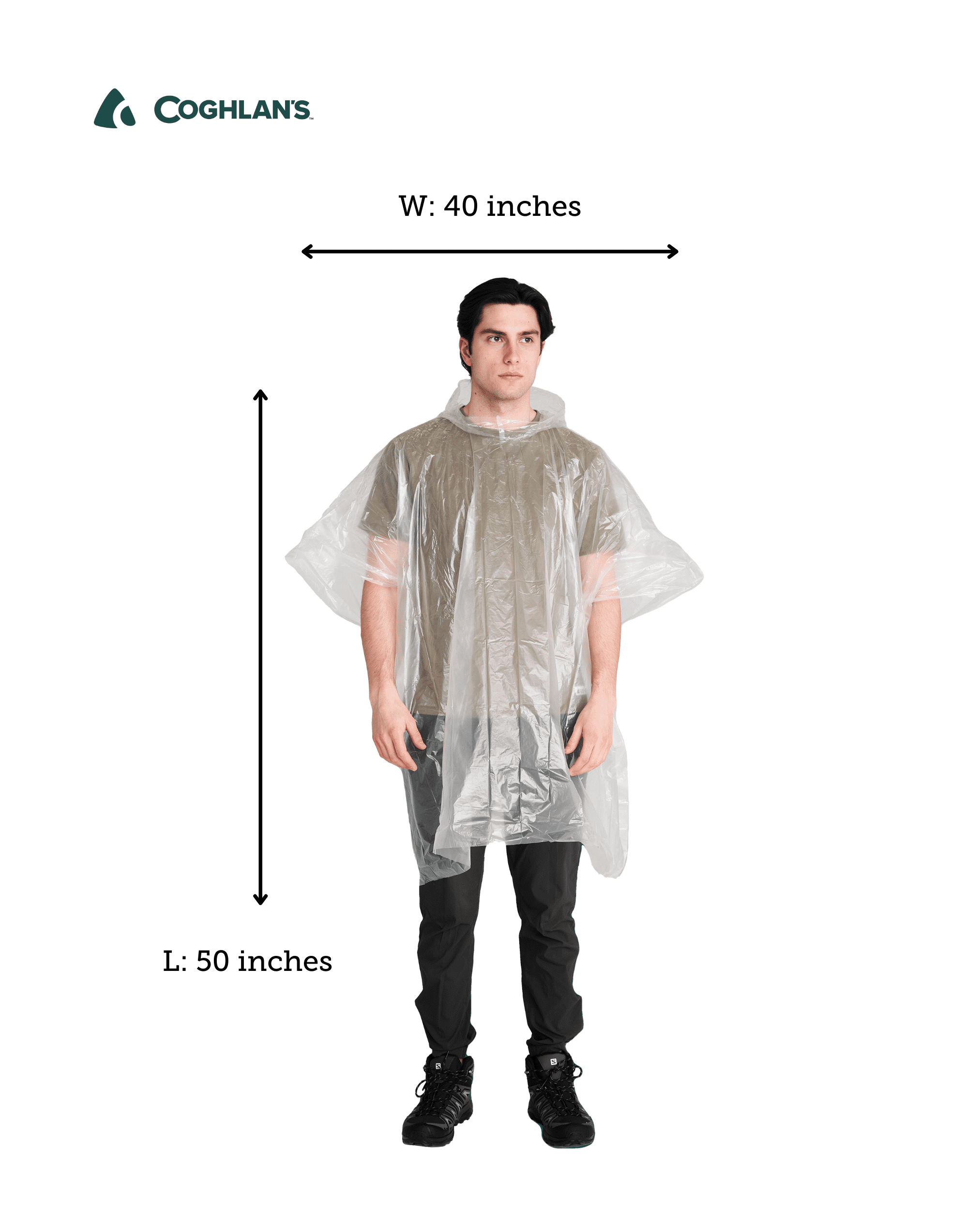 (2 pack) Coghlan's Emergency Poncho - Resusable, Lightweight, One-Size-Fits-All, Unisex, Waterproof Rain Protection