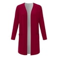 thumbnail image 4 of Ediodpoh Long Cardigan for Women Fall Open Front Cardigan with Pockets Casual Duster Lightweight Knit Sweater Dark Red M, 4 of 4