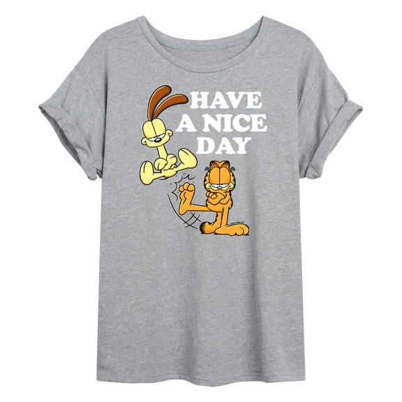 Garfield - Have A Nice Day - Juniors Ideal Flowy Muscle T-Shirt