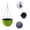 Green, variant on 【Hanging Rattan Planter】Self-Watering Woven Flower Pot - 3 Sizes for Indoor/Outdoor Plants (Resin, Wall-Mountable)