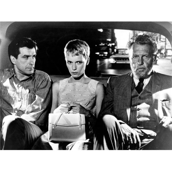 Everett Collection EVCMBDROBAEC024H Rosemarys Baby From Left - John Cassavetes Mia Farrow Ralph Bellamy 1968 Photo Print, 14 x 11