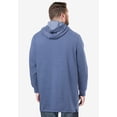thumbnail image 2 of KingSize Men's Big & Tall Fleece Longer-Length Pullover Hoodie - 7XL, Heather Slate Blue, 2 of 3