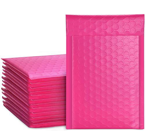 Metronic 50pcs Poly Bubble Mailers 4x8 Inch Padded Envelopes #000 Bubble Line... 