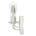 thumbnail image 4 of Hunter - Perch Point 2-light Brushed Nickel, Small Vanity Light, Dimmable, Casual Style, for Bedrooms, Dining, Living Rooms - 19431, 4 of 6