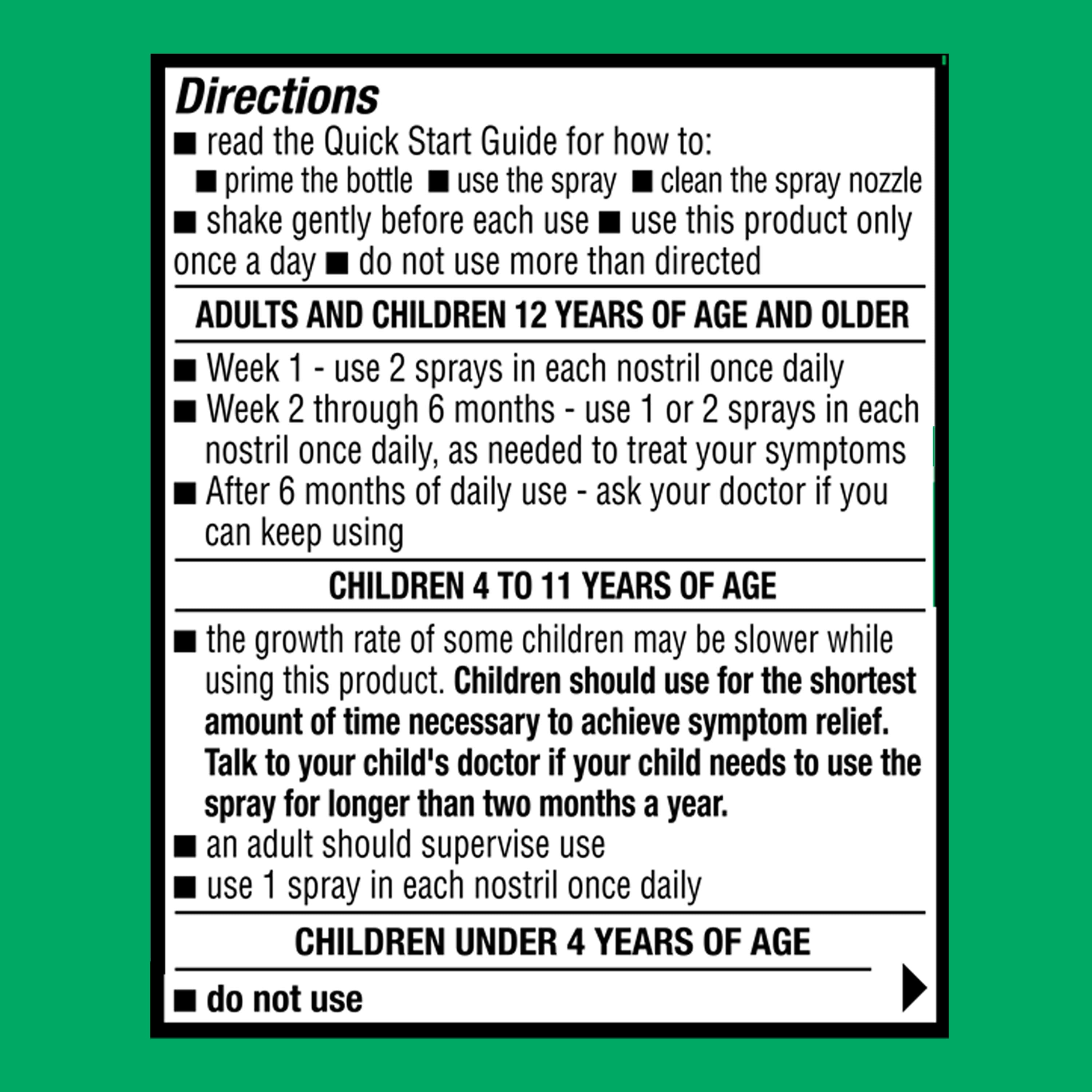 (3 pack) Equate Children's 24-Hour Fluticasone Propionate Allergy Relief Nasal Spray, USP, 50 mcg, 72 Sprays, Compare to Flonase Active Ingredient