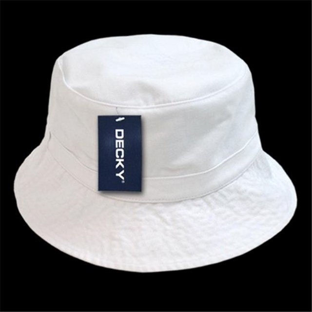 Decky 961-PL-WHT-06 Polo Bucket Hat, White - Small & Medium