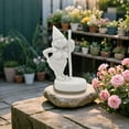 thumbnail image 4 of ICERUN 2Pcs Garden Gnomes,Resin White Pole Dancer Garden Statues,Gnome Reinterpretation Garden Gnomes Outdoor,Style2, 4 of 7