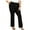 black, variant on I.N.C Womens Belted Ponte Casual Trouser Pants, Black, Plus Size, 18W