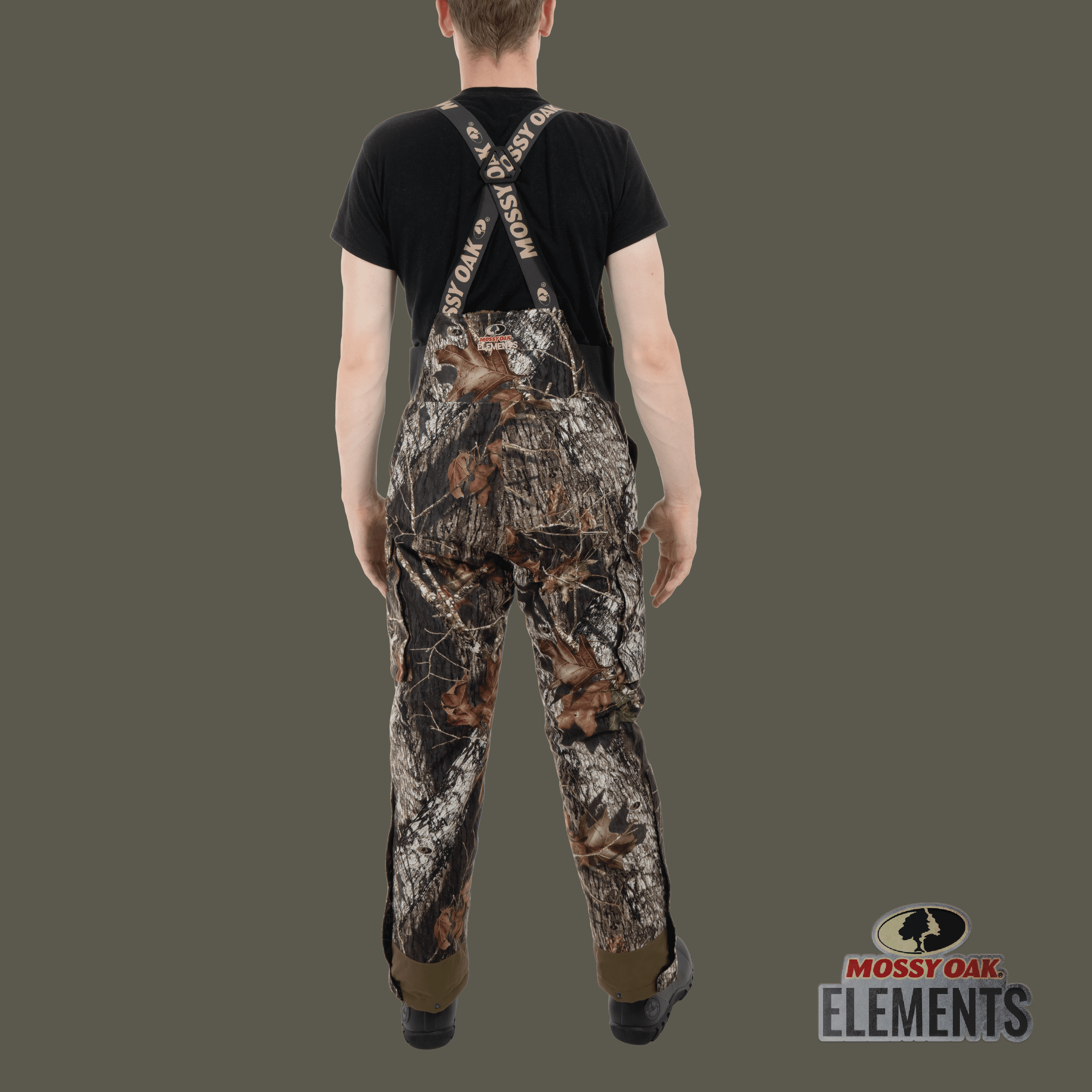 Mossy Oak Elements Men's Sherpa Lined Waterproof Hunting Bib, Mossy Oak New Breakup, Size 3X-Large