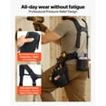 thumbnail image 4 of KFFKFF Tool Belt with 19 Pockets and Suspenders, Adjustable Utility Belt for Men, Durable Work Bag with Detachable Suspension Rig, Suitable for Electricians, Carpenters, and Construction Workers, 4 of 9