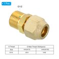 thumbnail image 3 of Uxcell G1/2 Male x 1/2" Male Brass Flare Tube Fitting Pipe Hose Fitting Adapter Connector, 3 of 6