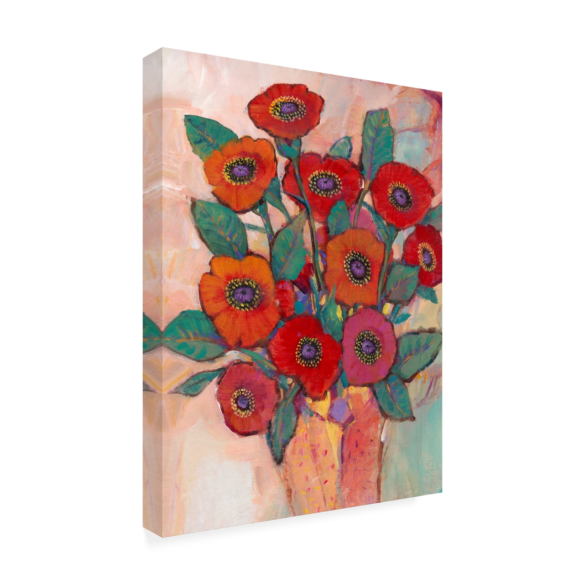 Trademark Fine Art 'Poppies in a Vase II' Canvas Art by Tim O'Toole