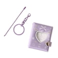thumbnail image 2 of PVC Storage Photo Card Album Keychain Pendant Album, Multi-Compartment Pages, Transparent Viewing Pockets, Portable 5.5 x 6.2 cm, 1-Pack, 2 of 6