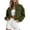 Army Green, variant on Utility Jackets for Women Oversized Full Zip Cropped Cargo Outerwear Coat Trendy Casual Y2k Streetwear (S, Brown)