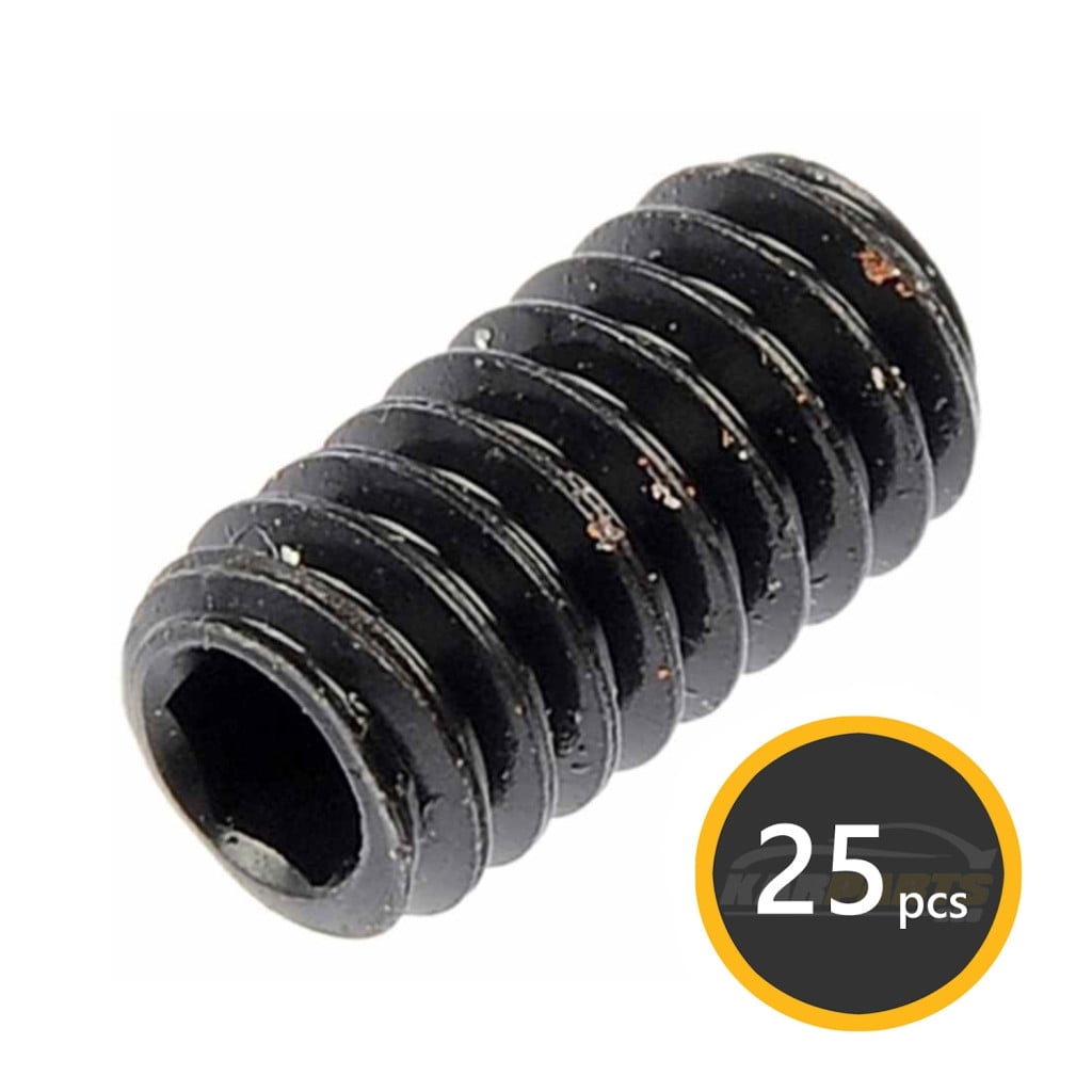 KarParts360 Multi-Purpose Screw | Steel | Black | Hex Drive | Set Screw Type | 3/4 Inches Overall Length