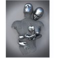 thumbnail image 1 of Amor Corazón Efecto 3D Arte de la pared Escultura de metal abstracta Pintura en lienzo moderna Decoración de la pared 30 * 40 cm, 1 of 4