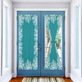 thumbnail image 2 of Aqua Coastal Coral Door Curtains for Door Window, French Sidelight Front Back Door Curtains With Tieback, White Ocean Marine Sea Nautical Beach Kitchen Rod Pocket Drapes Panel, 25"x72", 2 of 6