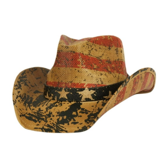 Men and Women's Vintage American Flag Cowboy Hat