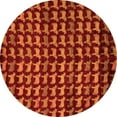thumbnail image 1 of Ahgly Company Indoor Round Abstract Orange Modern Area Rugs, 6' Round, 1 of 4