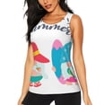 thumbnail image 1 of Fotbe Gnomes Summer Blusas Sin Mangas para Mujer – Estilo Casual, Corte Suelto, Slim-Fit, Cuello Redondo Deportivo, Tops de Verano para Gimnasio y Yoga-X-Large, 1 of 7