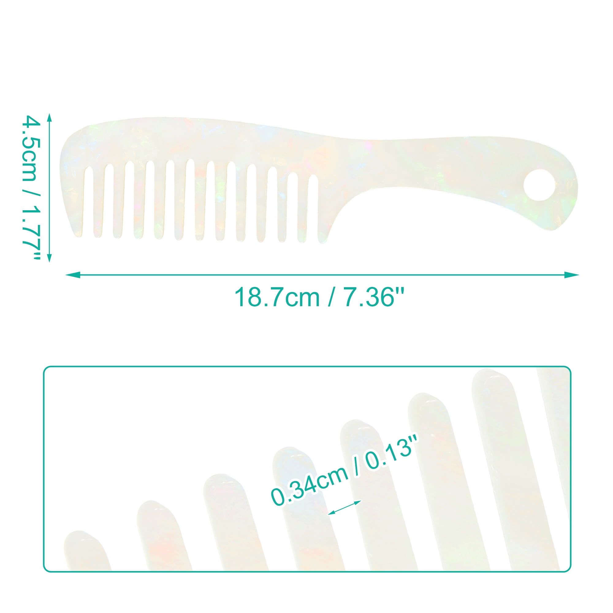 Unique Bargains 1 Pc Hair Comb Wide Tooth Hair Supplies for Wet and Dry Multicolor