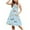 Sky Blue, variant on Girls Clothes under $5.00 Sleeveless Round Neck Print Buttons Summer Casual with Pockets Dress 2-12 Year Sky Blue 3 Years