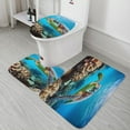 thumbnail image 5 of Nautical Green Sea Turtles Bathroom Mats Set 3-piece Bath Mats , Floor Rug Decorations for Kitchen Bathroom Bedroom, 5 of 7