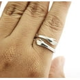 thumbnail image 7 of 925 Sterling Silver Ring- Hug Ring- Stackable Ring- Minimalist Ring- Love Ring- Adjustable Ring- Gift for Women- Hugging Hand Ring, 7 of 7